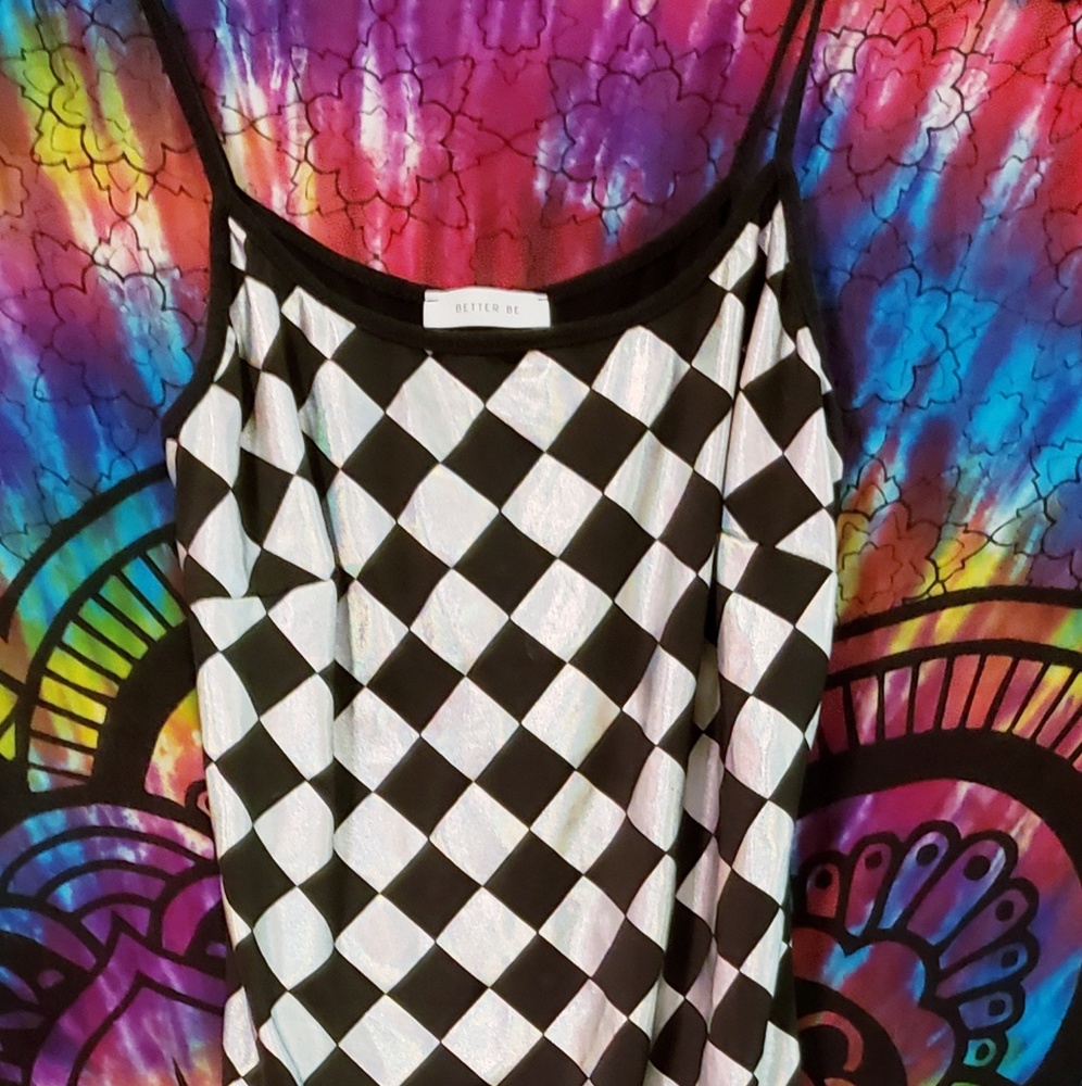 Womens metallic checkered short body suit